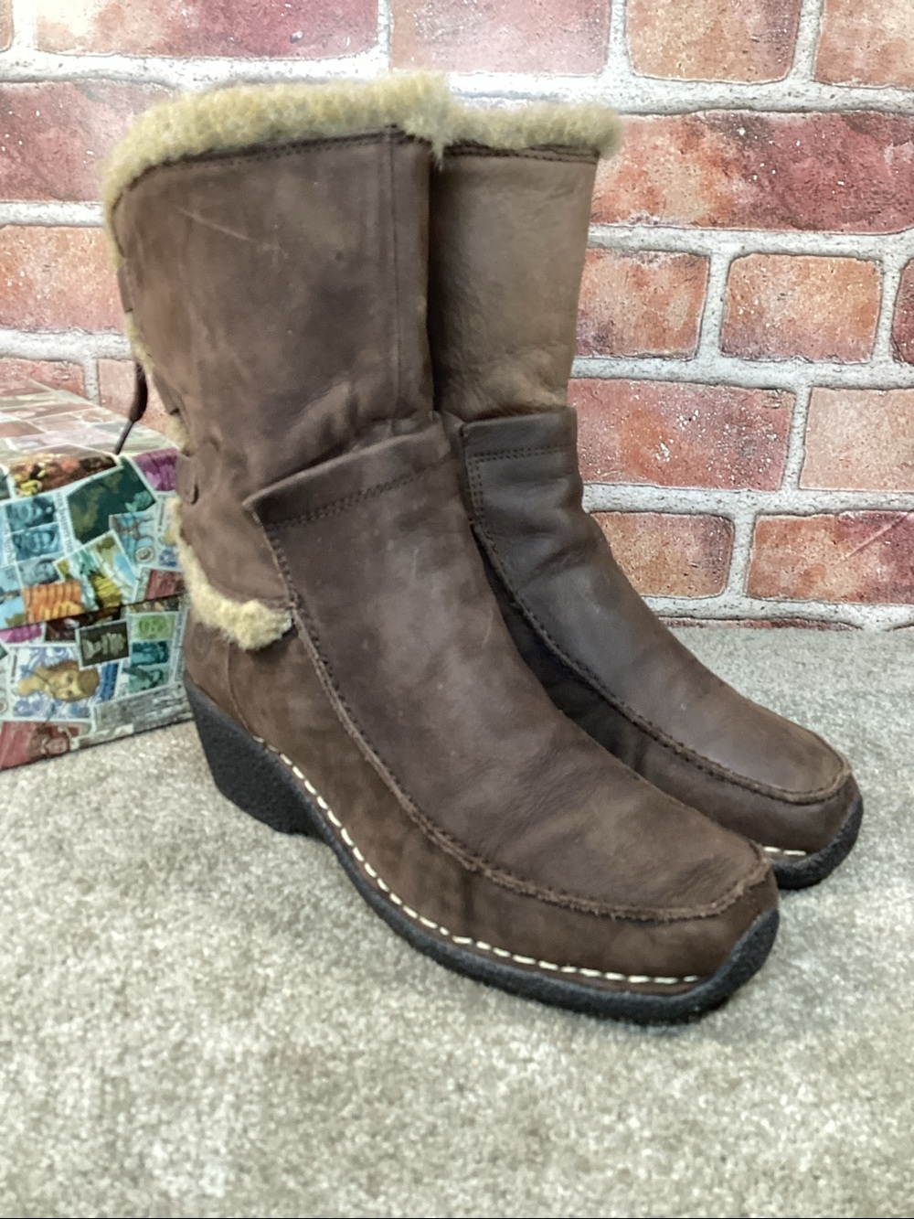 Earth Spirit Daphne Women brown winter boots size 8